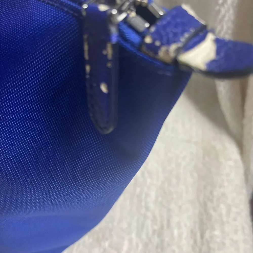 Lauren Ralph Lauren Nylon Royal Blue Medium tote synthetic straps & trim .